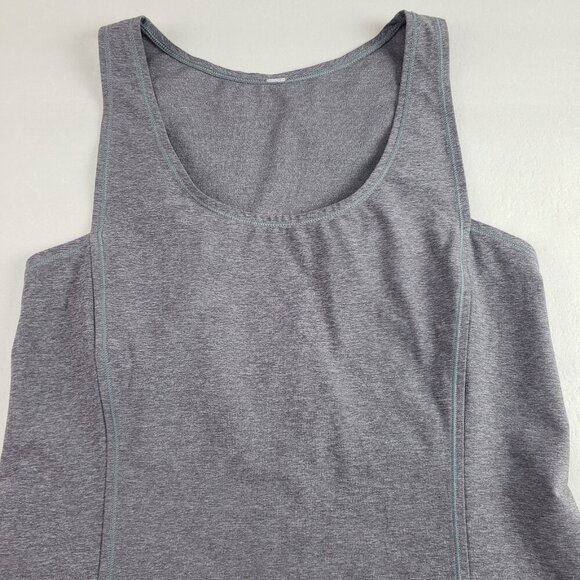 Lululemon Sweaty or Not Tank Womens 8? Gray Sleeveless Cut Out Top NO RIP TAG - Picture 3 of 9